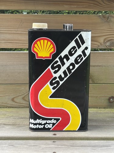 Vintage shell litre oil can - vintage,