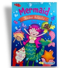 Kids Mermaid Sticker Activity Book Girls Children Creative Fun Puzzles Games A4