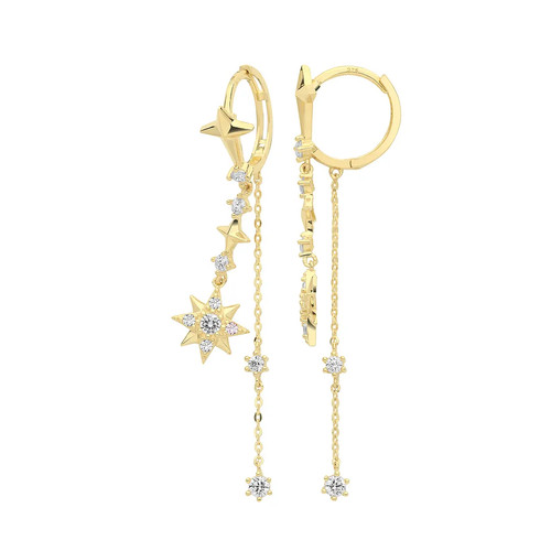 Drop earrings 9ct yellow - 9ct, gold