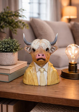 Highland cow bust statue small - highland,
