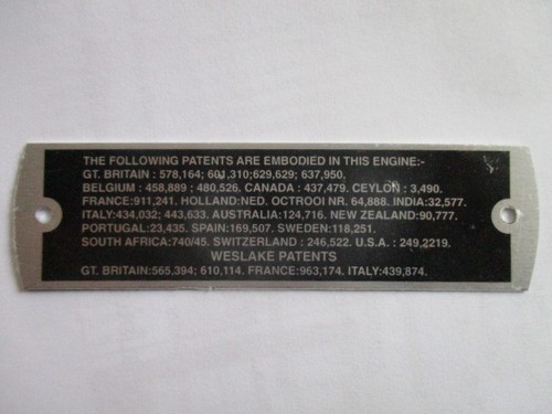 Nameplate sign weslake ford - nameplate,
