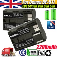 2Pack BP-511 BP-511A Battery