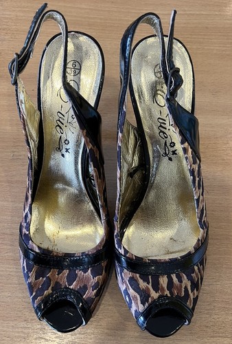 Black patent leopard - patent, &