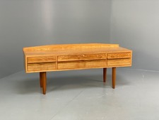 Solid Ash Media Unit Low Drawers Modern Beech Legs EB10240 MWOO