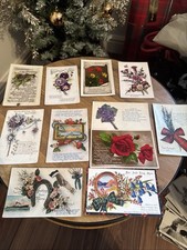 11 x Vintage Postcards Floral