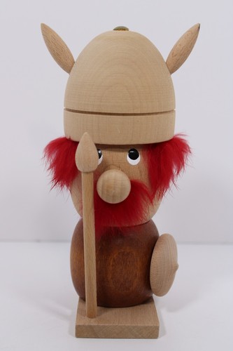 Vintage teak wood gonk - wood, viking