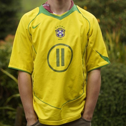 2004 brazil home shirt nike - home, by