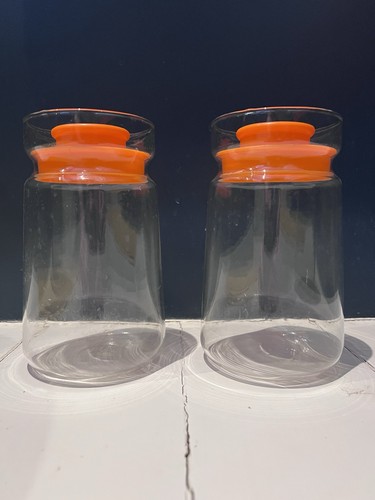Pair vintage jaj glass - of,
