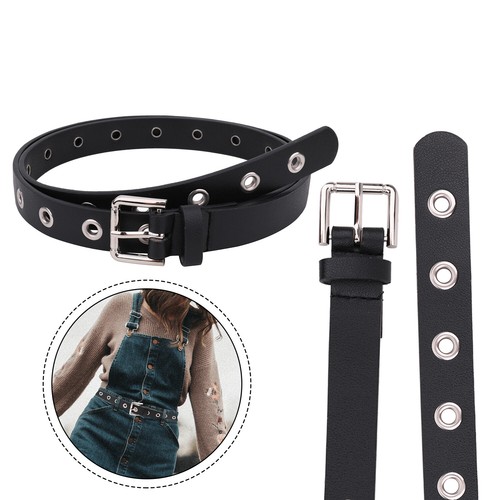 Eyelet studded leather - leather, belt