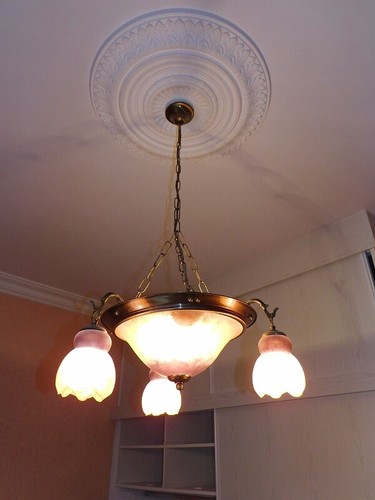 Glass paste chandelier with - paste,