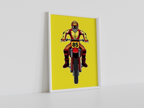 Motocross poster motorbike - poster,