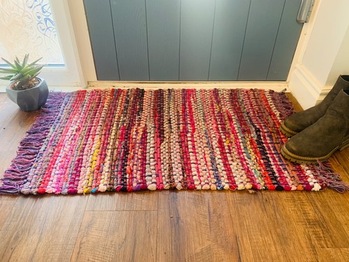 Purple chindi rug - chindi,