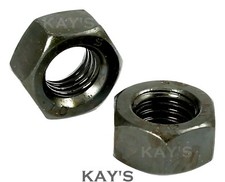 M5 M6 M8 M10 M12 HIGH TENSILE SELF COLOUR BLACK HEX FULL NUTS GRADE 10 DIN 934