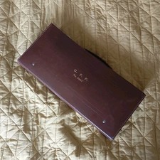 Vintage Small Brown Leather Attache Case Suitcase Stamped G.F.F No 3449 with Key