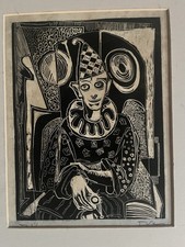 Mid-century Woodcut Print