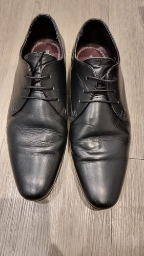 Topman black leather derby - topman,