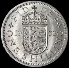 UK One Shilling 1962 Elizabeth