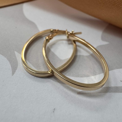 9ct gold lightweight - oval, hoop