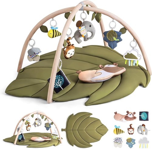 Ladida baby play mat - baby, leaf