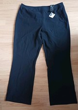 BHS Ladies Black Lycra Mix Trousers UK 20 Waist 38",  Inside Leg 29.5"