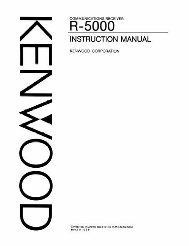 Kenwood 5000 instruction - kenwood, r-5000