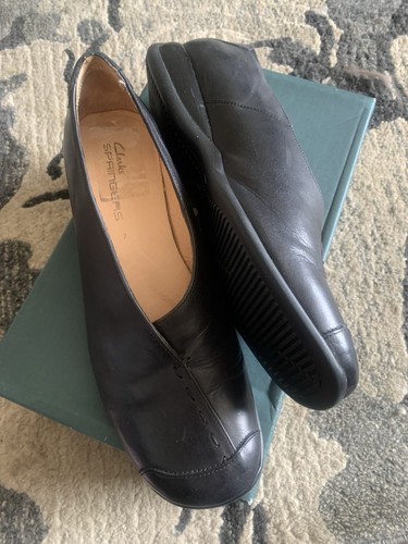Clarkes ladies black leather - clarkes,