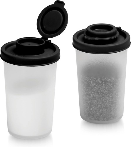 Salt and pepper pots - and,