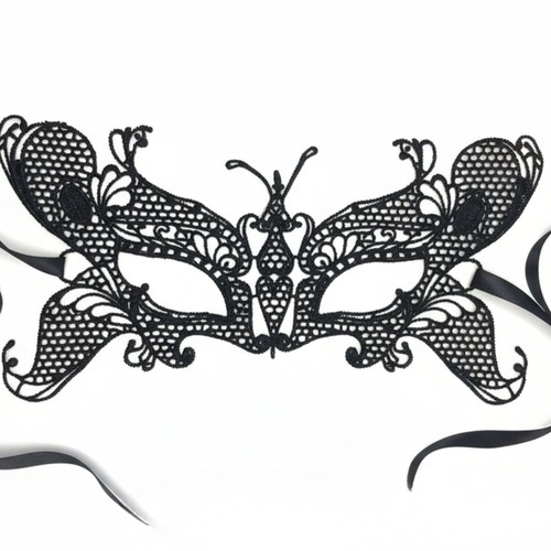 Black lace masquerade eye - lace,