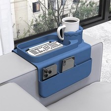 Silicone Couch Armrest Tray & Cup Holder, Sofa Armrest Organizer with 4 Pockets