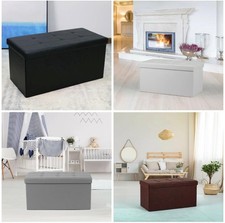 2 in 1 Leather Ottoman Storage