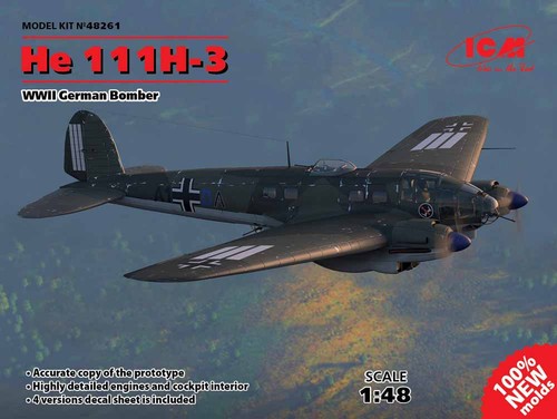 Icm 48261 heinkel 111h 3 - 48261, he-111h-3