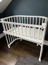 Babybay Maxi Bedside Cot – Adjustable, Mattress, Wheels, Rail - Collection Only