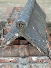 Reclaimed Roll Top Ridge Tiles In Black 8.3 meters coverage 