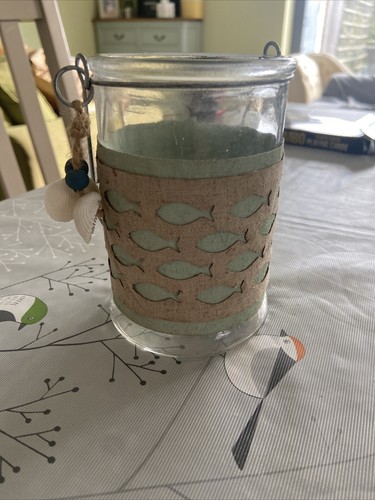 Hanging glass jar - tea, light