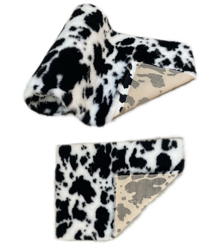 Cow print black white vet - print,