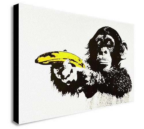 Banksy chimp banana gun - gun,