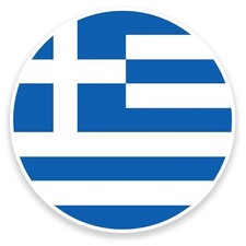 2 x Greece Greek Flag Map