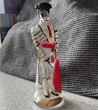 Vintage Mini Spanish Matador Liquor Bottle 6.5” Tall