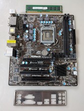 ASRock H77M Socket LGA1155 RAM 4GB DDR3 MicroATX Motherboard with I/O Shield