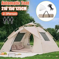 Full Automatic Instant Pop Up 2-3 Man Camping Tent Family Outdoor Hiking Shelter