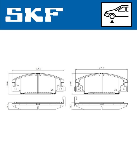 Brake pad set - set, for