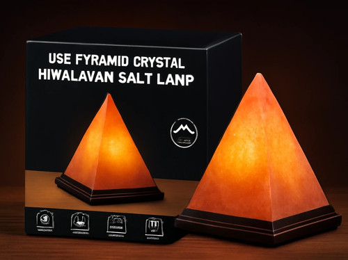 Himalayan pyramid salt - salt, lamp