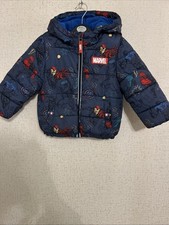 Marvel Avengers Boys’ Puffer Jacket – Size 3–4 Years – Iron Man Print
