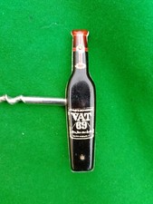Vintage VAT 69 Scotch Whisky Bottle Advertising Corkscrew