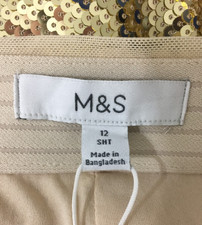 M&S Women's Trousers Gold Wide