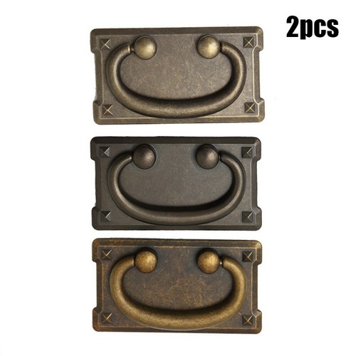 2pc vintage bronze drawer ring - drawer,