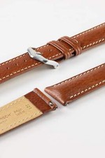 Hirsch BOSTON Buffalo Watch Strap in GOLD BROWN