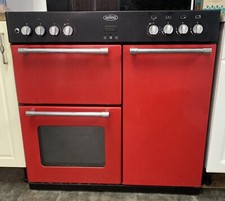 Belling Kensington 90 DF  Red Cooker And Hood