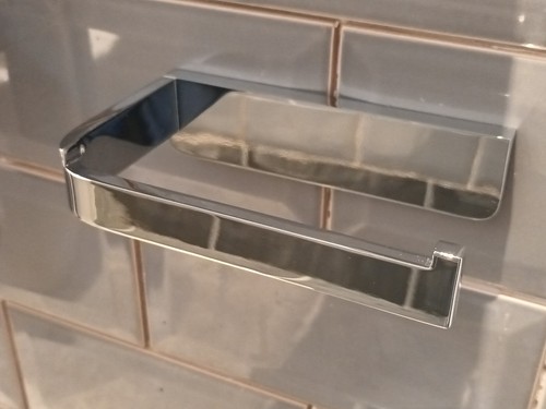 Toilet roll holder polished