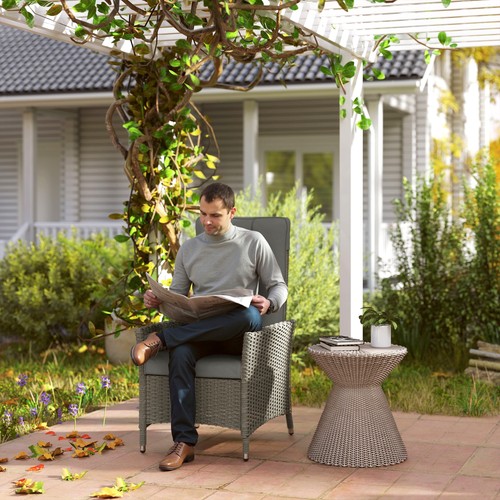 Rattan garden recliner - garden, chair